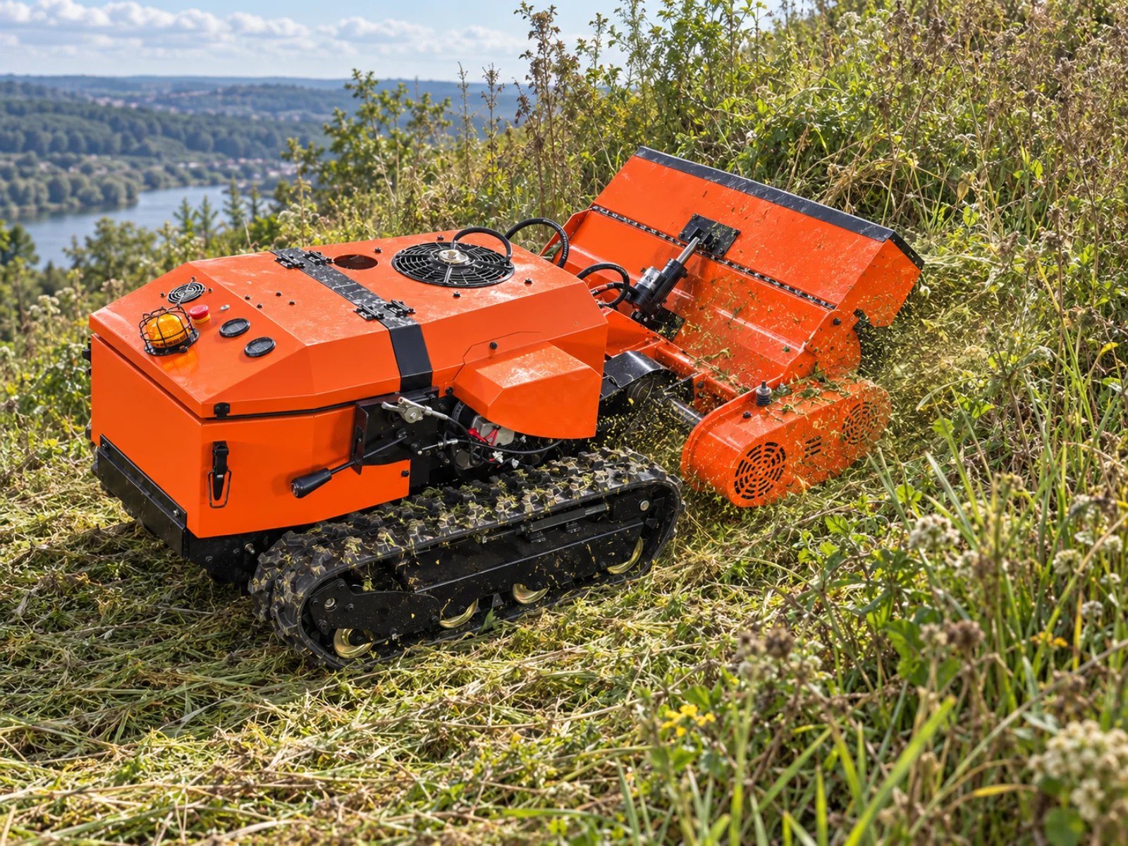 B80 Mulcher Pro kosiarka gąsienicowa zdalnie sterowana do pracy w trudnym terenie