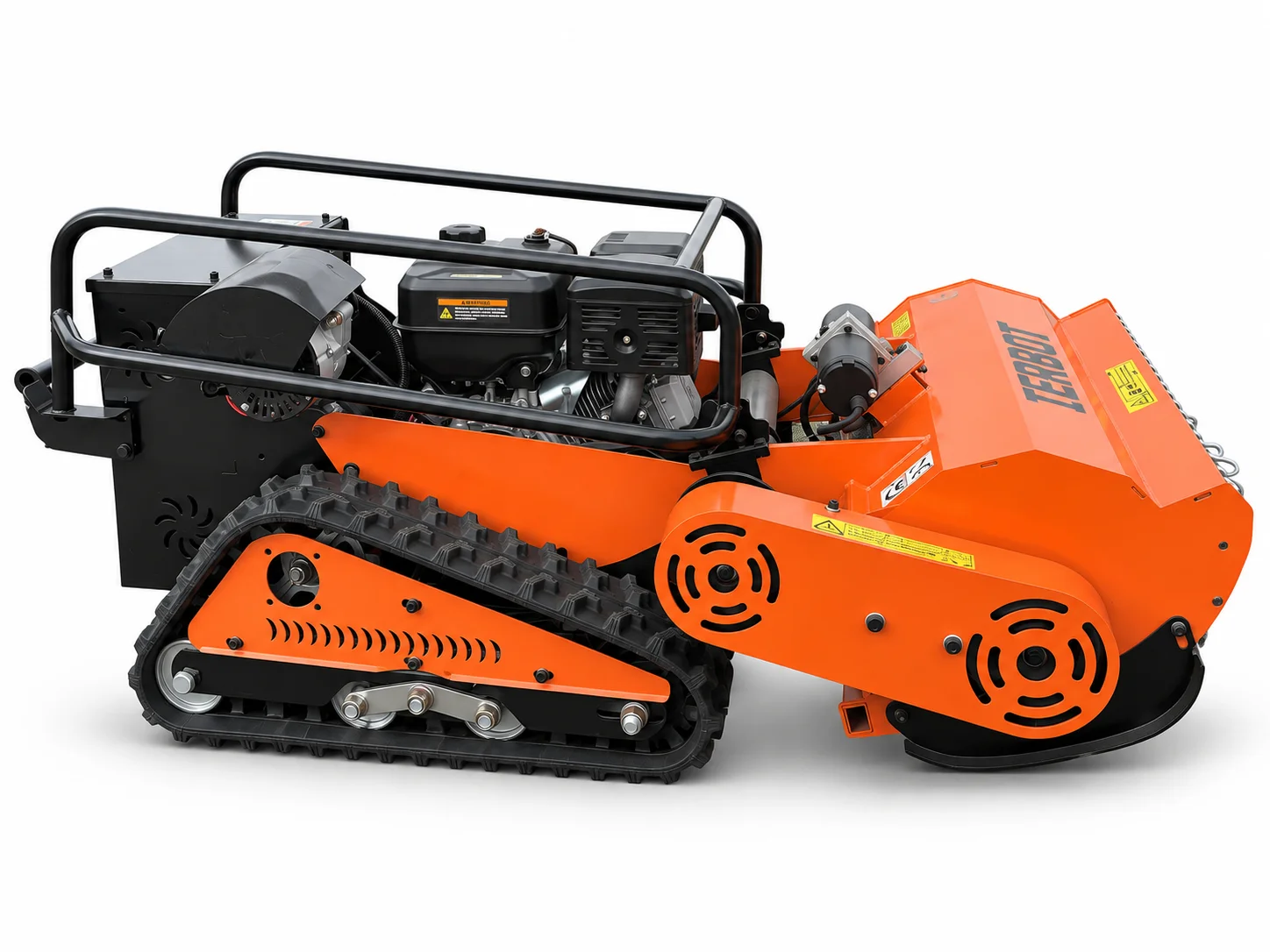 B80 Mulcher – napęd gąsienicowy i rama ochronna